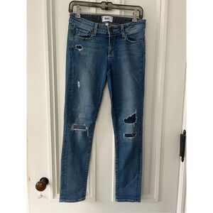 Paige skyline ankle peg distressed skinny jeans 27